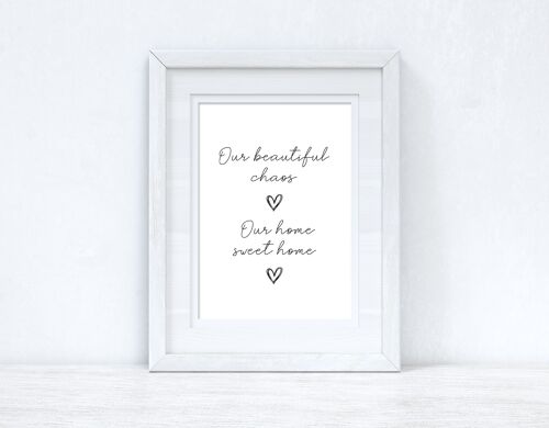 Our beautiful Chaos Sweet Home Heart Simple Home Print A5 High Gloss