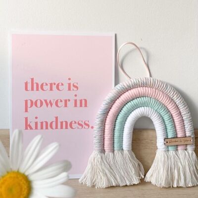 There Is Power In Kindness Inspirierender Home-Zitat-Druck, A4, hochglänzend