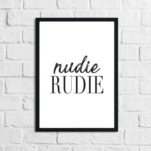 Nudie Rudie Bathroom humorous Print A5 Normal