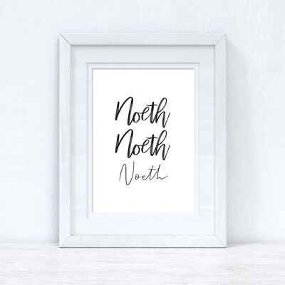 Noeth Naked Naked Naked Home Welsh Print A4 High Gloss