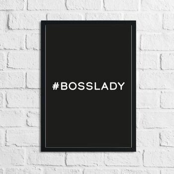 BOSSLADY Boss Fond Noir Inspirational Simple Home Pri A5 Haute Brillance