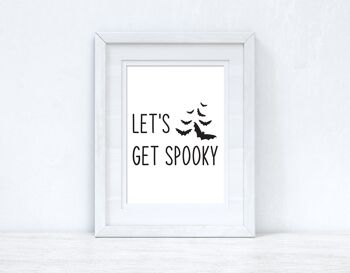 Lets Get Spooky Bats Autumn Seasonal Home Print A4 Haute Brillance 2