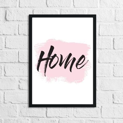 Home Rosa Pennello Semplice Home Stampa A3 Normale