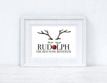 Rudolph Le Nez Rouge Renne Noël Saisonnier Hiver Maison A5 Haute Brillance