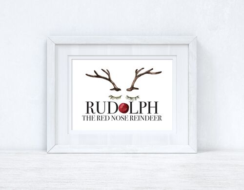 Rudolph The Red Nose Reindeer Christmas Seasonal Winter Home A4 High Gloss