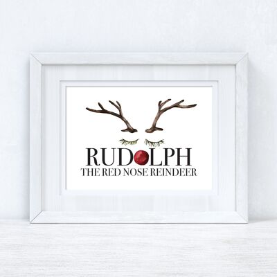 Rudolph The Red Nose Reindeer Christmas Seasonal Winter Home A3 Normal