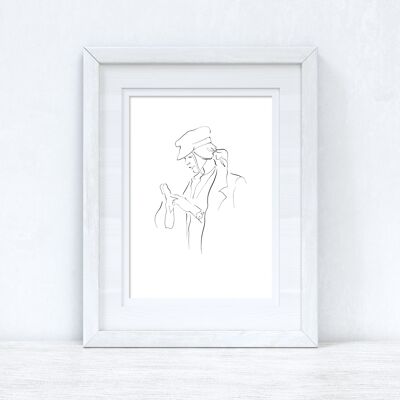 Line Work Woman Shopping Simple Home Schlafzimmer Ankleidezimmer P A5 Hochglanz