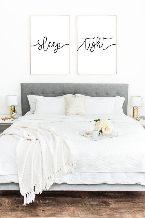 Sleep Tight Bedroom Set Of 2 Print Set A5 High Gloss