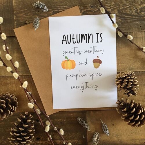 Autumn Is Autumn Seasonal Home Print A5 Normal