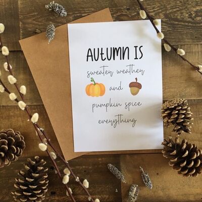 Autumn Is Autumn Seasonal Home Print A5 de alto brillo