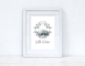 Hello Winter Color Christmas Seasonal Home Print A3 Haute Brillance 2