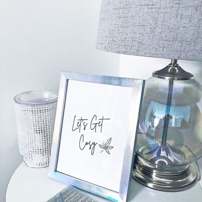 Let's Get Cozy Line Work Autunno Stagionale Home Print A5 High Gloss