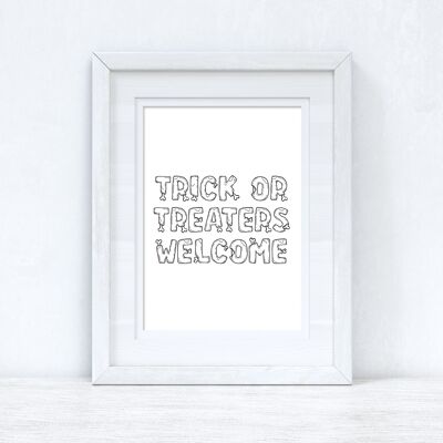 Trick or Treaters Bienvenido Otoño Halloween Seasonal Home Pri A2 High Gloss