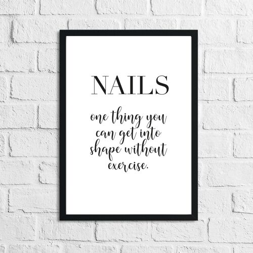 Nail Technician Dressing Room Simple Print A5 Normal