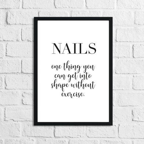 Nail Technician Dressing Room Simple Print A5 High Gloss