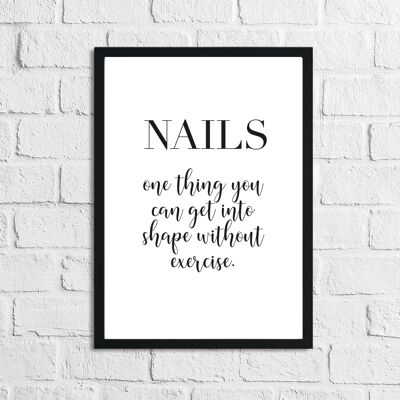 Nail Technician Dressing Room Simple Print A5 High Gloss