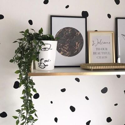 Black Gold Circle Home Simple Home Print A4 de alto brillo