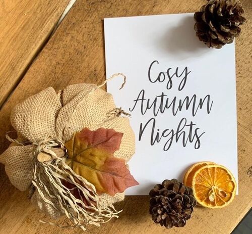 Cosy Autumn Nights Autumn Seasonal Home Print A4 High Gloss