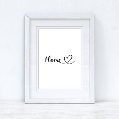 HOME Heart Line Home Einfacher Raumdruck A4 Hochglanz