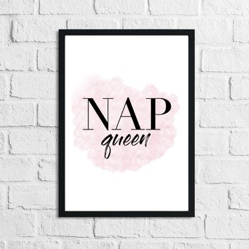 Nap Queen Rose Chambre Citation Impression A3 Haute Brillance