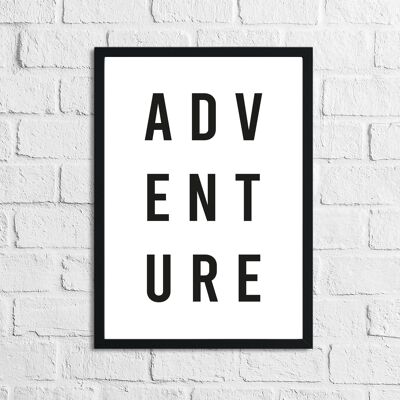 Adventure Travel Inspirierender Zitatdruck A5 Hochglanz