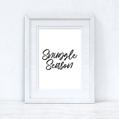 Snuggle Season Autumn Seasonal Home Print A3 de alto brillo