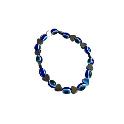 Midnight Heart Evil Eye Bracelet