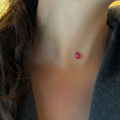 Floating Pomegranate Seed Necklace