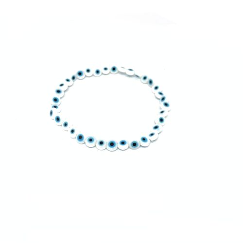 White Evil Eye Anklet