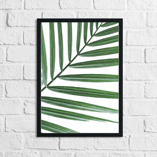 Palm Leaf Botanical Watercolour Room Simple Print A4 High Gloss