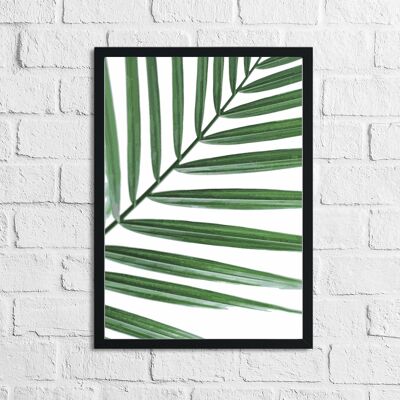 Palm Leaf Botanical Watercolour Room Simple Print A3 High Gloss