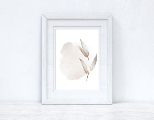 Natural Watercolour Leaves 4 Bedroom Home Print A5 Normal