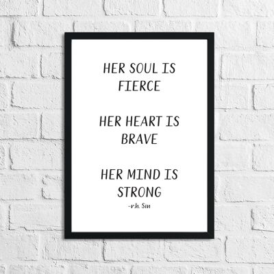 Her Soul Is Fierce Zitatdruck A2 Hochglanz