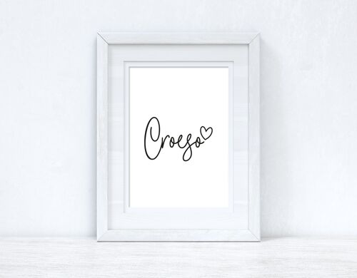 Croeso Welcome Home Welsh Print A4 High Gloss