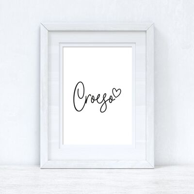 Croeso Welcome Home Welsh Print A3 High Gloss