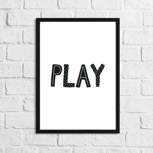 Scandinavian Play Childrens Nursery Bedroom Print A5 Normal