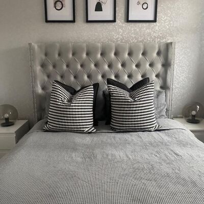 Argent gris noir abstrait 3 formes de couleur Home Print A3 haute brillance