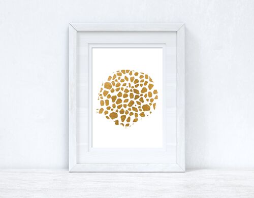 GIRAFFE Gold Circle Dressing Room Simple Print A5 High Gloss