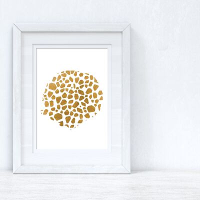 GIRAFFE Gold Circle Dressing Room Simple Print A5 High Gloss