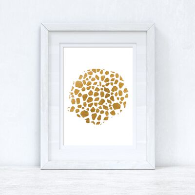 GIRAFFA Gold Circle Dressing Room Simple Print A3 High Gloss