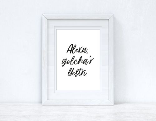 Alexa Golchar Llestri Wash The Dishes Home Welsh Print A3 High Gloss