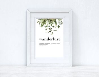 Wanderlust Définition Aquarelle Verdure Or Inspirationa A5 Normal