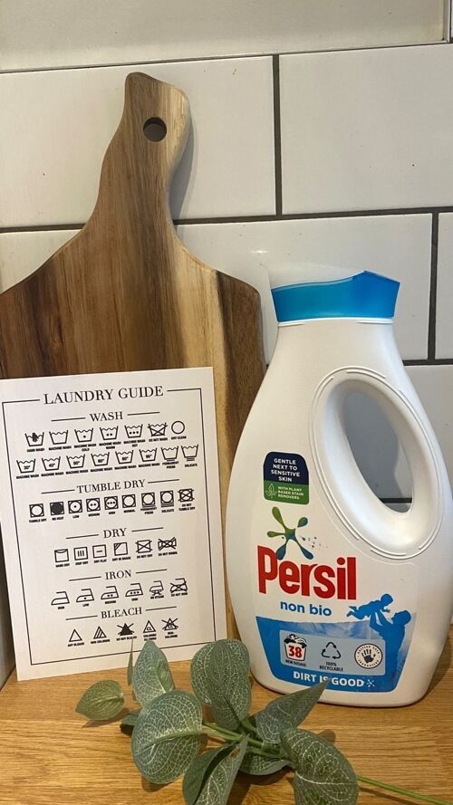 Laundry Guide 2 Simple Home Print A5 High Gloss
