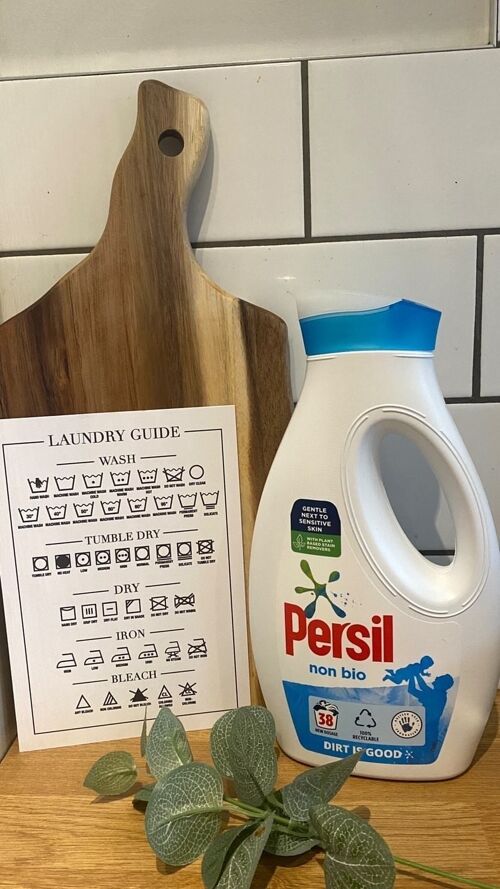 Laundry Guide 2 Simple Home Print A3 High Gloss