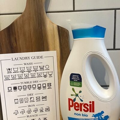 Laundry Guide 2 Simple Home Print A2 High Gloss