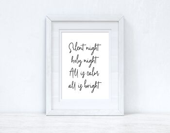 Silent Night Christmas Seasonal Home Print A6 Normal