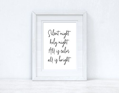 Silent Night Christmas Seasonal Home Print A5 Normal