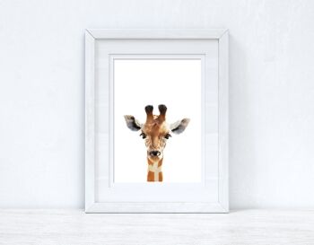 Bébé girafe animal sauvage unisexe chambre d'enfant chambre d'enfant impression A3 haute brillance