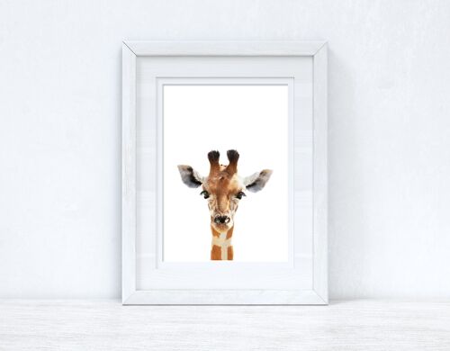 Baby Giraffe Wild Animal Unisex Nursery Childrens Room Print A2 High Gloss