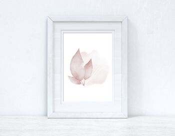 Feuilles d'aquarelle roses naturelles 2 chambres Home Print A3 haute brillance